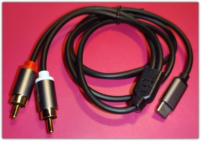 USB C - RCA urospistoke adapteri / 2m #29590
