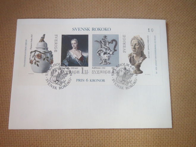 FDC Ruotsi 1979:  Svensk Rokoko