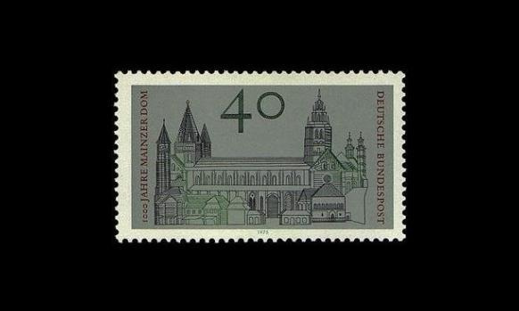 Saksa 845 ** Mainzin tuomiokirkko 1000v (1975)