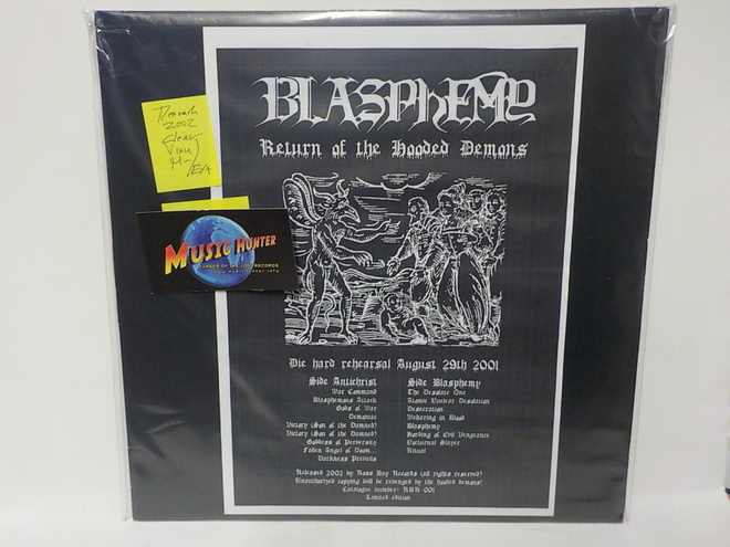 BLASPHEMY - RETURN OF THE HOODED DEMONS M-/EX+ LP