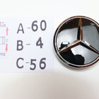 Mercedes-Benz vannekeskiöt – Kromitähti, Kromi-musta – 60m - pikkukuva 2