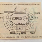 Lippu Pääsylippu Olympia 1952 Helsinki Yleisurheilu 23.7.52 - pikkukuva 2