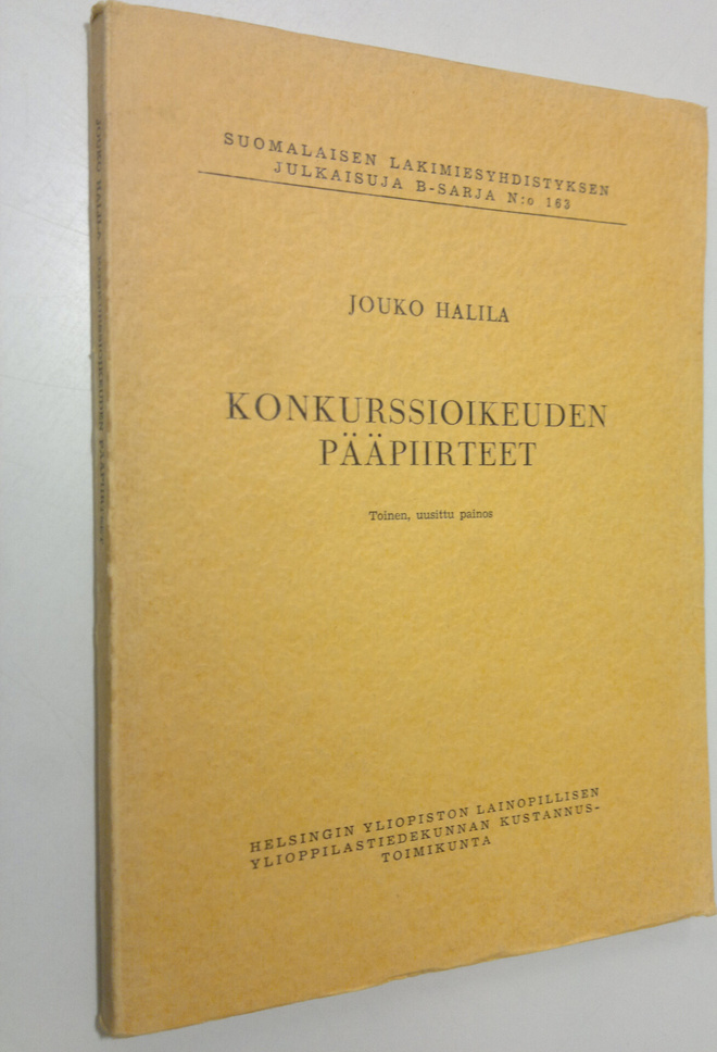 Jouko Halila : Konkurssioikeuden pääpiirteet