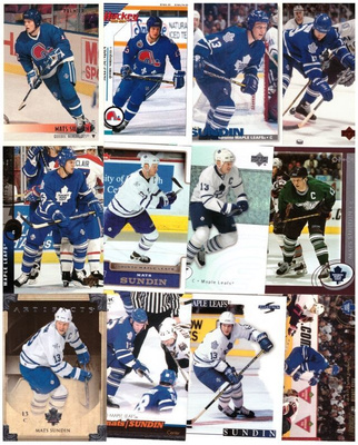 12 x MATS SUNDIN Nordiques, Maple Leafs