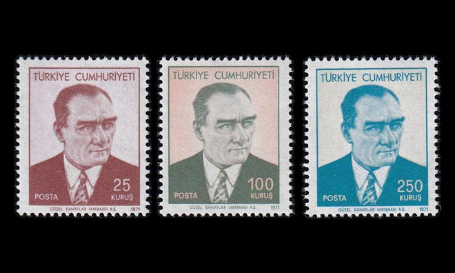 Turkki 2216-8 ** Käyttösarja Atatürk (1971)