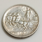 Italia 2 Lire 1915, Vittorio Emanuele III, Hopeakolikko - pikkukuva 3