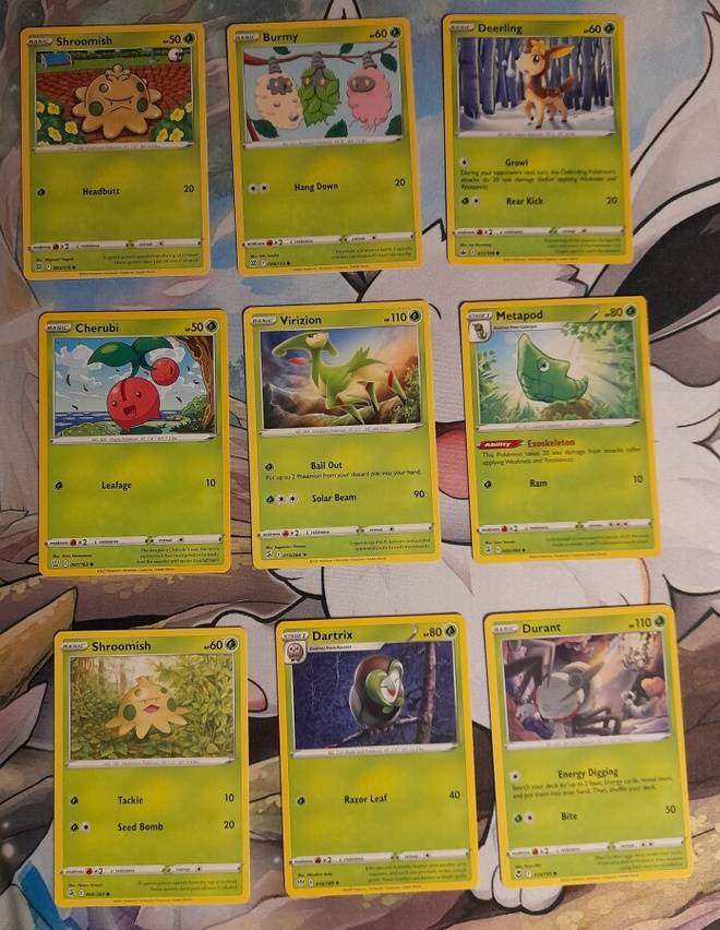 Pokemon Sword & Shield- sarjan kortteja, ruoho - NM/M