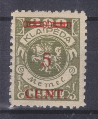 Saksa reich Memel 1923 Mi 174