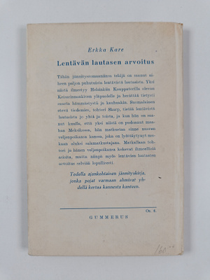 Erkka Kare : Lentävän lautasen arvoitus : jännitysromaani...