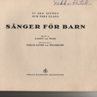Sånger för barn, Bildkonst Helsingfors 1924 -197x, nid., K3 - pikkukuva 2