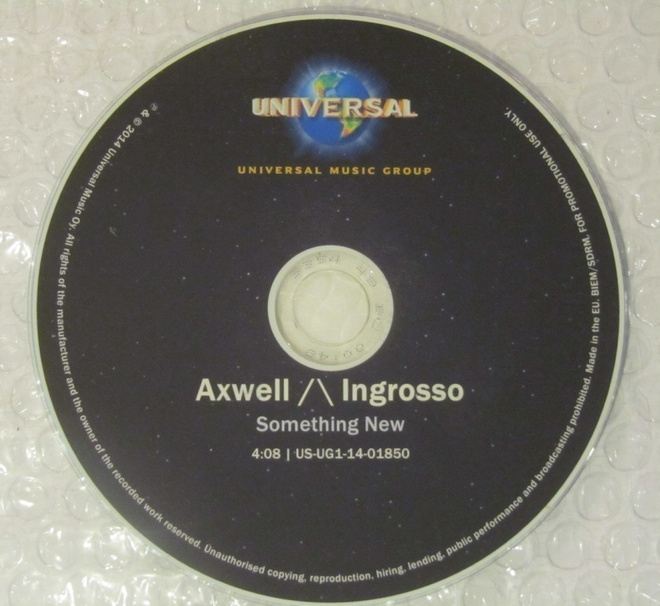 Axwell Ingrosso • Something New PROMO CDr-Single