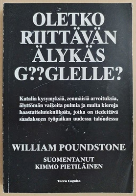 William Poundstone: Oletko riittävän älykäs Googlelle?