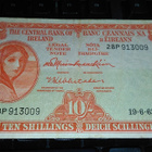 Ireland Irlanti 10 Shillings 1963 P63 F+-VF- - pikkukuva 1