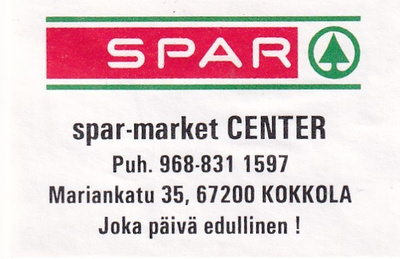 Kokkola, SPAR- market CENTER   6/9