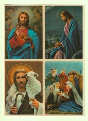 Vanha uskonnollinen 3D-postikortti