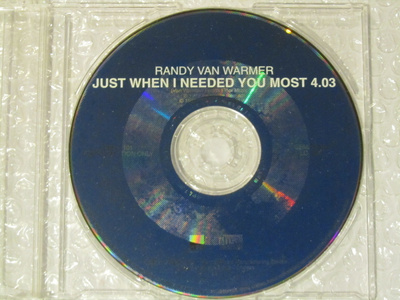 Randy Van Warmer•Just When I Needed You Most PROMO CD-Single