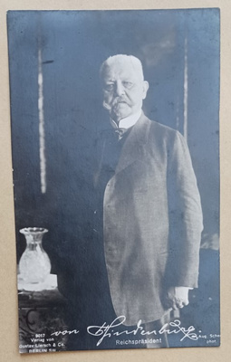 Presidentti von Hindenburg, pain. signeeraus, vkpk, ei p.
