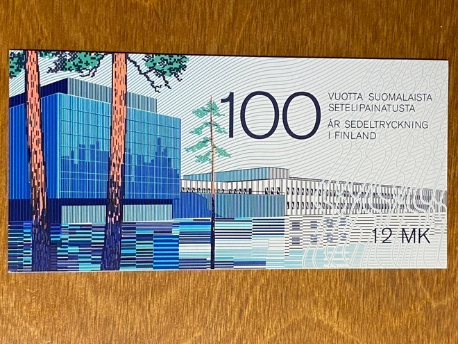100 VUOTTA SUOMALAISTA SETELIPAINATUSTA VIHKO**