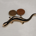1980-luvun Attwood & Sawyer musta emali Gold plated kullattu - pikkukuva 5
