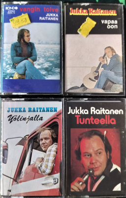 JUKKA RAITANEN 4 KPL kasetteja VANGIN TOIVE ym.,RONDO