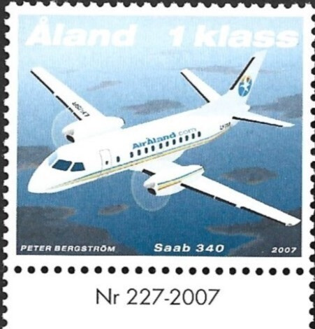 Åland 2007  Postilento  1. lk  välilöpari numero ** LaPe 277