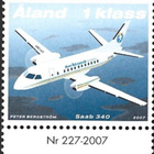 Åland 2007  Postilento  1. lk  välilöpari numero ** LaPe 277 - pikkukuva 1