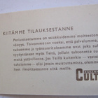 VANHA Kortti Taittokortti Cultor Rakennus Oy Mainos - pikkukuva 2