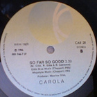 CAROLA :: THE RUNAWAY / SO FAR SO GOOD :: VINYYLI 7" 1986 - pikkukuva 4