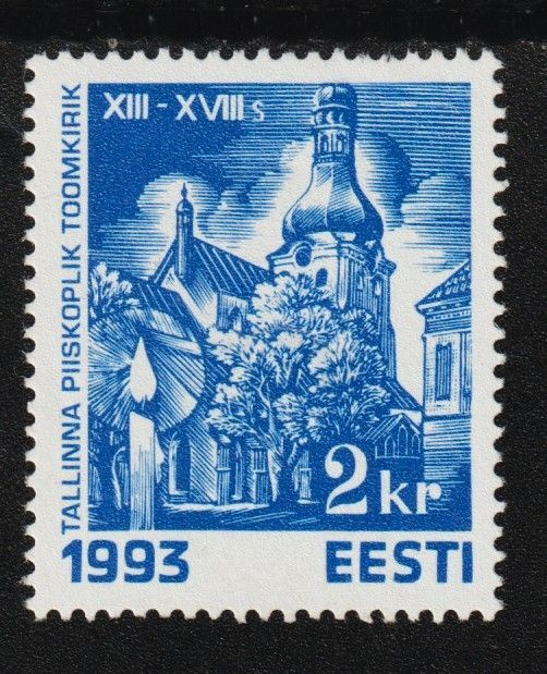 1993 Viro/Eesti 2Kr Joulu merkki leimaamattomana**