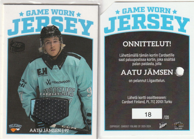 Aatu Jämsem Pelicans Jersey Cardset  2023-24