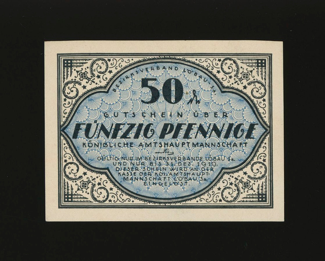Saksa Notgeld 50 Pfennig, Löbau 1917