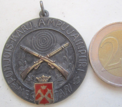 VANHA Mitali Ammunta Pohjois-Karjala Hopeaa 1938 KOMEA