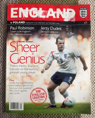 ENGLAND v POLAND 12.10.2005 OFFICIAL PROGRAMME
