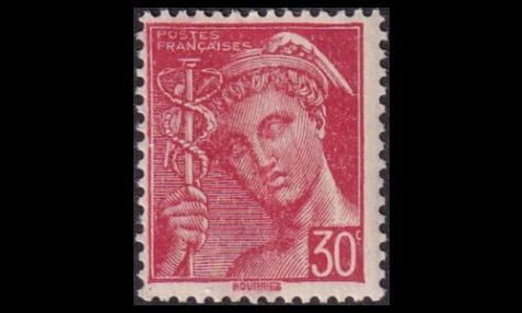 Ranska 381 ** Käyttösarja Merkur 30 C (1938)