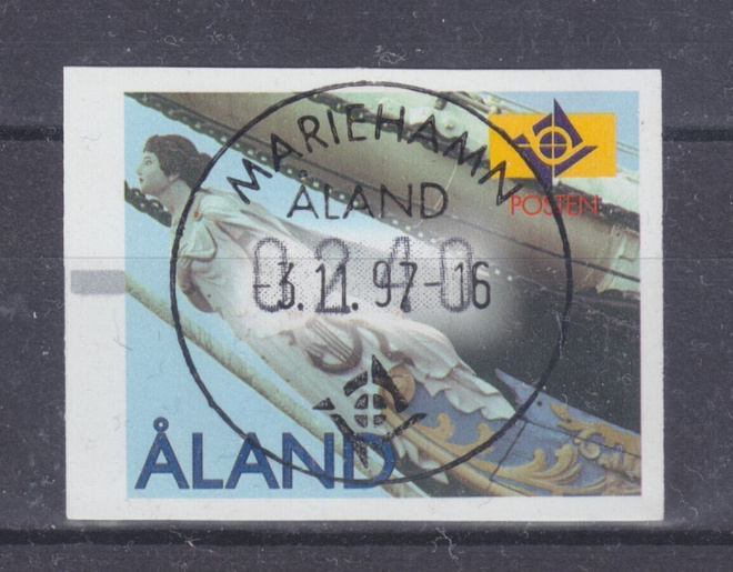 Åland 1997 ATM lipuke loistoleimalla.