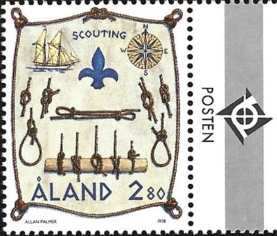 Ål 1998  Meripartioleiri 2,80 mk välilöpari logo ** LaPe 144
