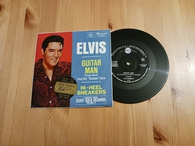 Elvis Presley – Guitar Man 7" ps orig AUS 1968 rare hieno