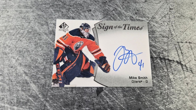 Mike Smith 2021-22 SP Authentic Sign of the Times