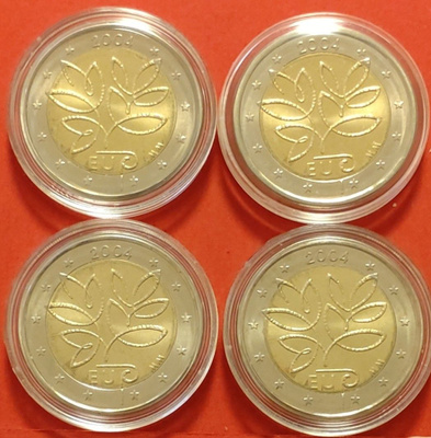 4 x 2 € 2004 Risuraha, Moneta UNC. (KD13)