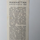 Mainoskirjanmerkki Arvi Kivimaa Manhattan Otava 1958 - pikkukuva 2