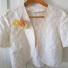 Valkoinen Silkkimekko ja Silkkibolero - koko 36 - pikkukuva 2