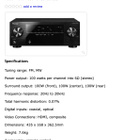 Pioneer VSX-322 HDMI kotiteatteri vahvistin. - pikkukuva 5