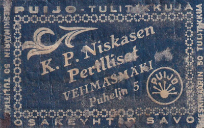 Vehmasmäki. K. P. Niskasen Perilliset ,  Puijo . s47