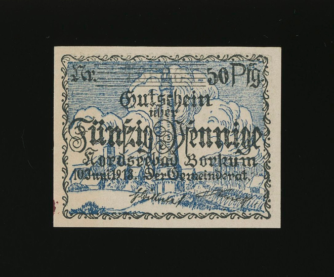 Saksa Notgeld 50 Pfennig, Borkum 10.6.1918