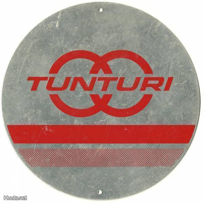 Tunturi kyltti, punainen, 1970 - 80 luvulta, alkuperäinen.