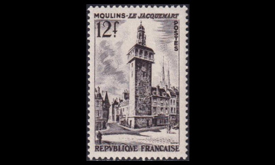 Ranska 1050 ** Molinsin kellotorni (1955)