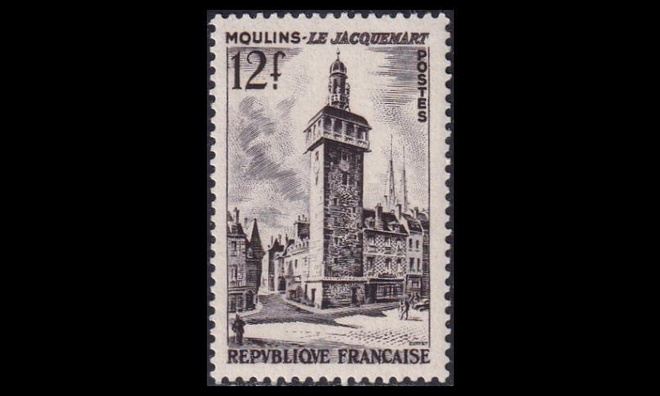 Ranska 1050 ** Molinsin kellotorni (1955)
