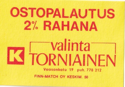 Valinta Torniainen, Vaasankatu 19    b520