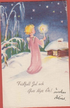 Airi Kari Enkelillä kynttilä - pieni kortti