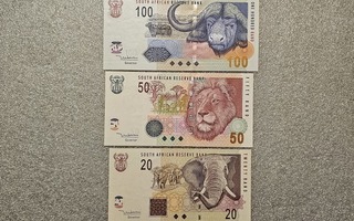 ETELÄ - AFRIKKA RAND RAHASETELIT 5 kpl.